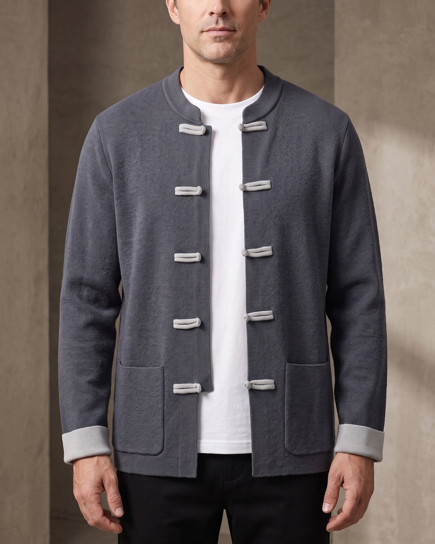 Xavier Cashmere Mandarin Jacket