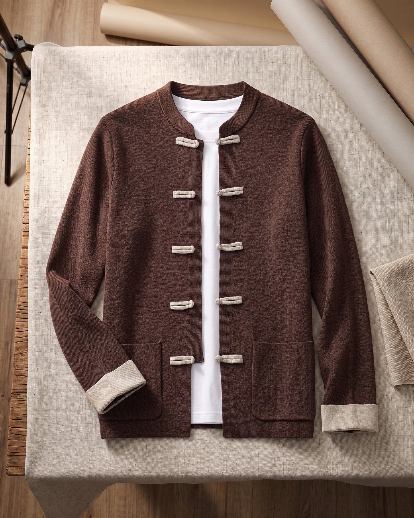 Xavier Cashmere Mandarin Jacket