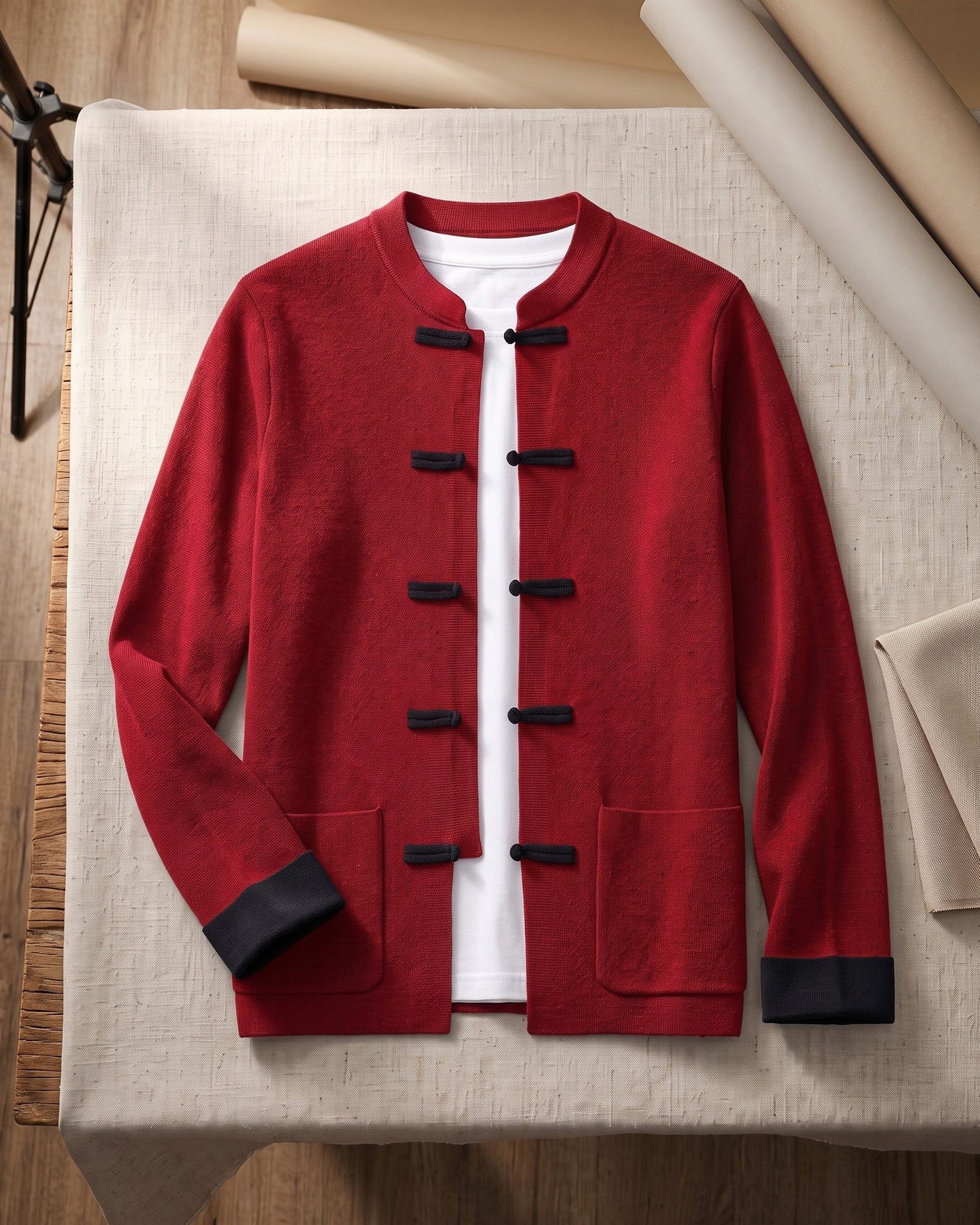 Xavier Cashmere Mandarin Jacket
